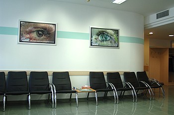Čekárna oční kliniky Gemini ve Zlíně
