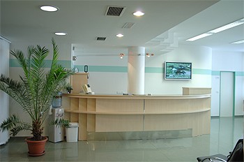 Recepce oční kliniky Gemini ve Zlíně